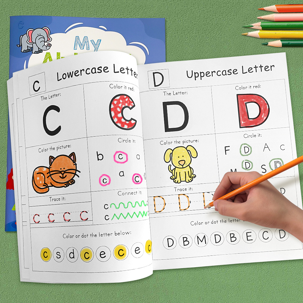 Learning Workbook Preschool - 54 Sayfa Harfler A-Z Alfabe Phonics