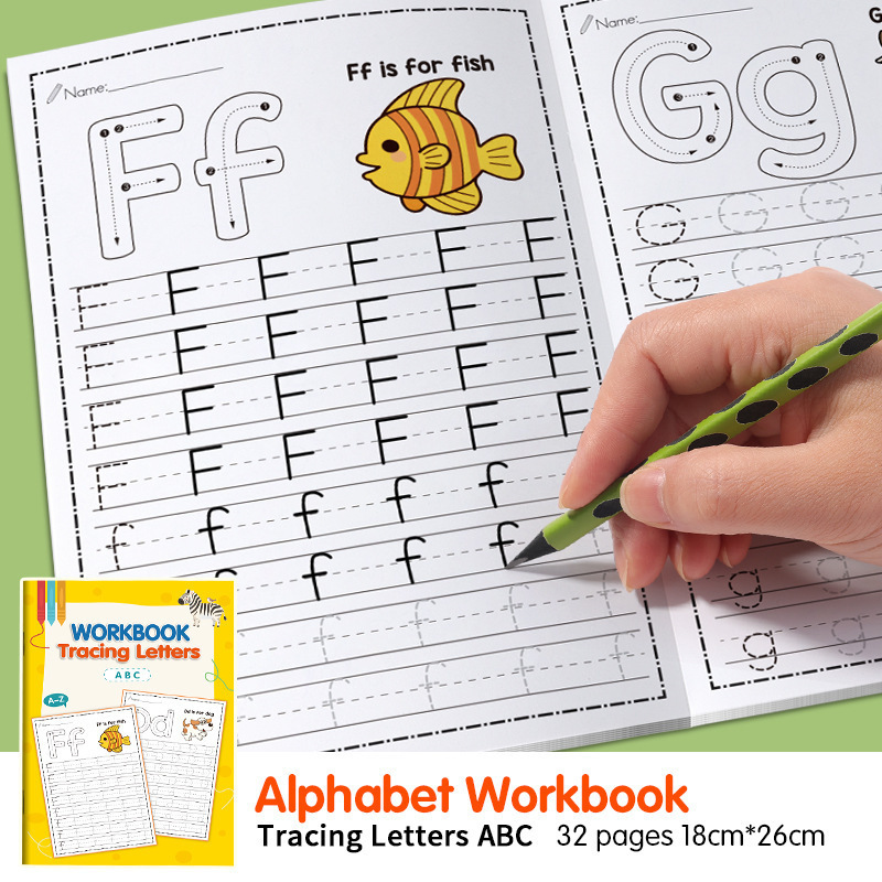 Learning Workbook Preschool - Çocuklar Okul Öncesi Alfabe Alıştırma Çalışma