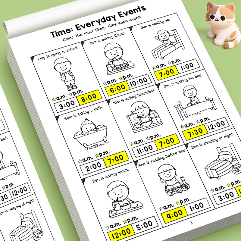 Çocuklar İçin Saati Öğrenme Ça - Kids Education Worksheet incelemesi ve fiyatı