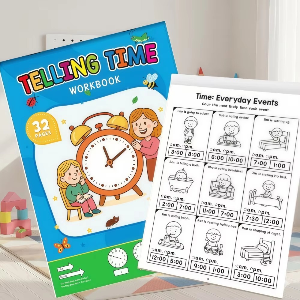 Çocuklar İçin Saati Anlama Çal - Learning Workbook Preschool incelemesi ve fiyatı