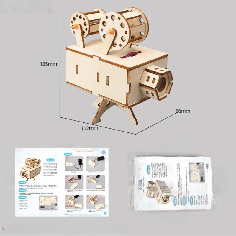 1 Set Ahşap DIY Film Projektör - Kids Education Film incelemesi ve fiyatı