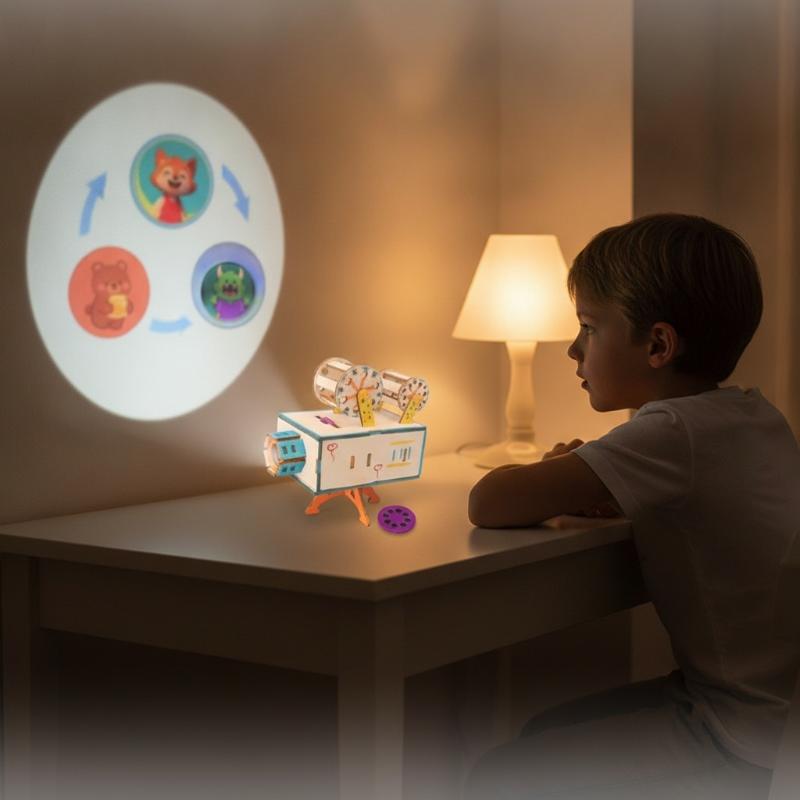 1 Set Ahşap DIY Film Projektör - Kids Education Film incelemesi ve fiyatı