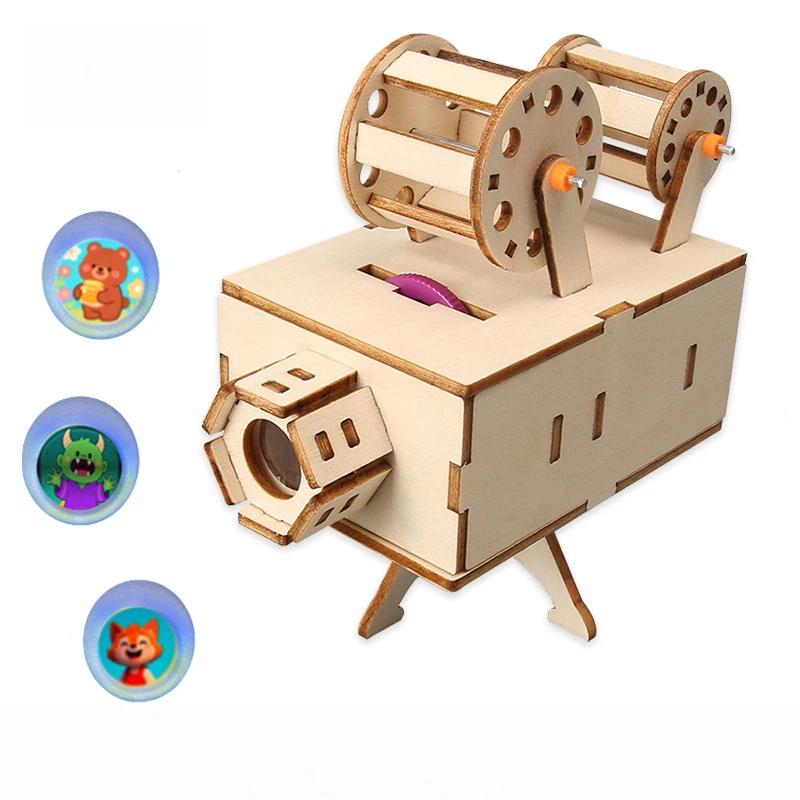 1 Set Ahşap DIY Film Projektör - Kids Education Film incelemesi ve fiyatı