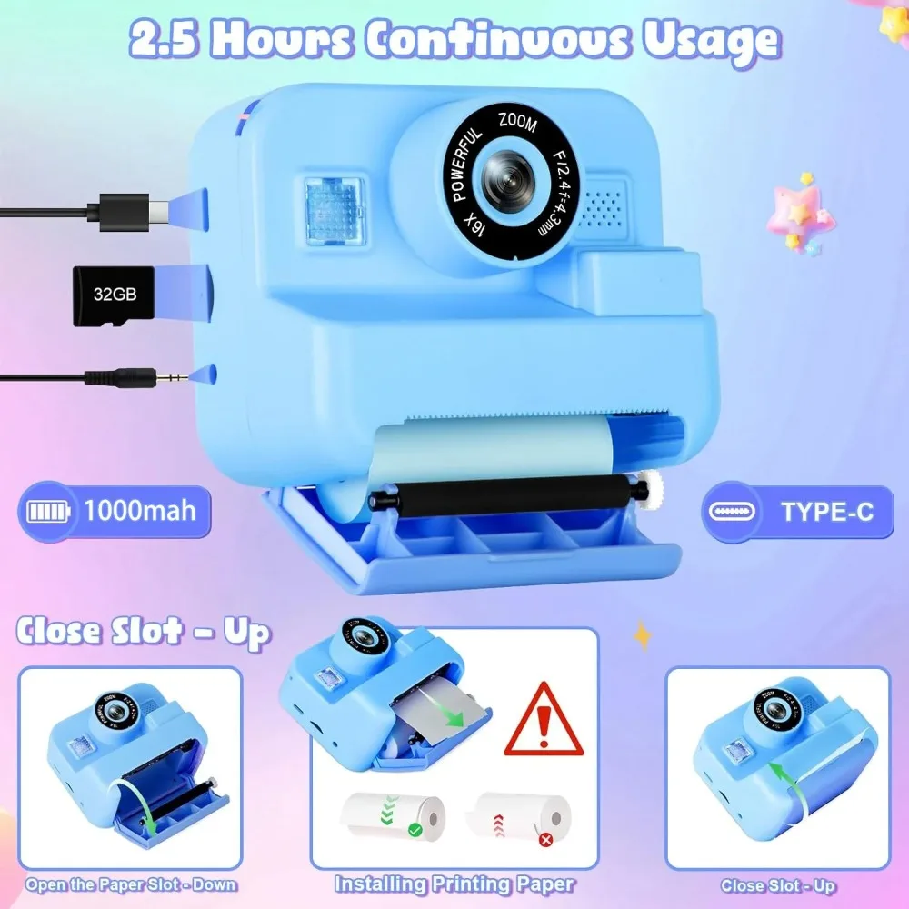 Çocuklar kamera anında baskı 3 - Kids Education Images incelemesi ve fiyatı